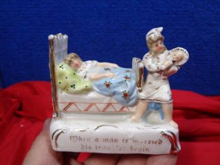 Antique German Miniature Porcelain Figure
