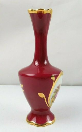 Elegant porcelain Limoges France pitcher jug ewer Fragonard décor Gilt Gold 14kt 4