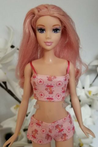 Barbie Custom Fashionista Doll Pastel Pink Hair Teen Model