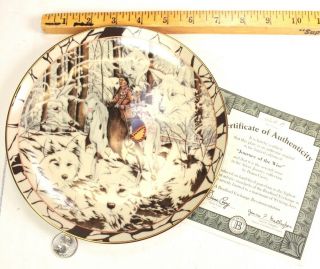 Diana Casey Bradford Exchange Plate Indian Silent Journey Of The Wise Horses