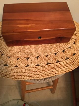 Vintage Lane Wood Box Wooden Hinged Jewelry Trinket No Key Cedar Chest Sample