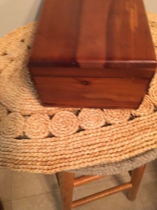 Vintage Lane Wood Box Wooden Hinged Jewelry Trinket No Key Cedar Chest Sample 3