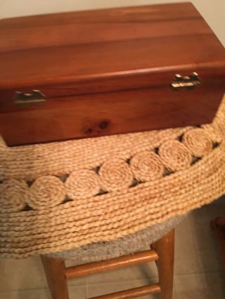 Vintage Lane Wood Box Wooden Hinged Jewelry Trinket No Key Cedar Chest Sample 4