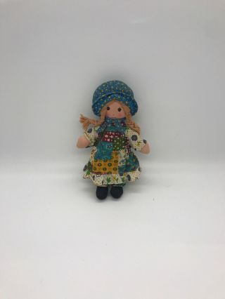 Vintage Knickerbocker Holly Hobbie Doll 7 Inch Rag Doll