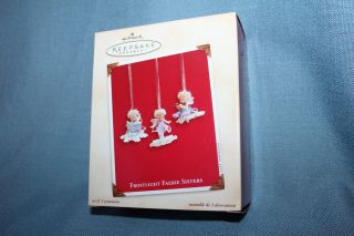 2003 Hallmark Keepsake Ornament Frostlight Faerie Sisters Exc Orig Owner