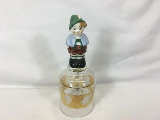 Crystal Bell With Swiss Man Figural Handle By Gorham