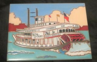 Santa Fe Arius Art Tile/trivet Orleans Natchez Riverboat