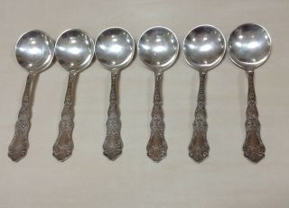 Antique Rogers Aa Pat July 9.  07 Silverplate Set Of 6 Teaspoons/ Dessert Spoons