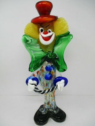 Vintage Murano Hand Blown Art Glass Clowns Set Of 3 2