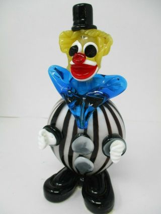 Vintage Murano Hand Blown Art Glass Clowns Set Of 3 3