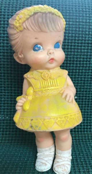 Vintage 1958 Edward Mobley Rubber Squeak Girl Doll Arrow Rubber & Plastic Corp