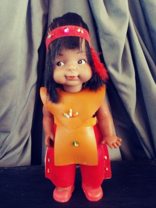 Vintage Native American Doll 8 " Indian Doll