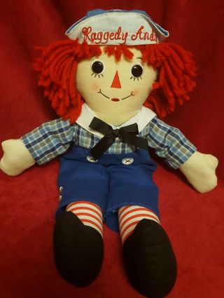 Raggedy Andy Doll,  Aurora/Hasbro Plush Rag Doll 16 