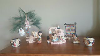 Enesco Friends Of The Feather Figurines,  As Set,  Pre - Owned,  Cond.