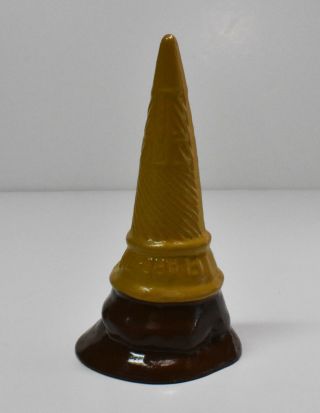 Vintage Dropped Ice Cream Cone Bell 6 " Chocolate Melting Unique
