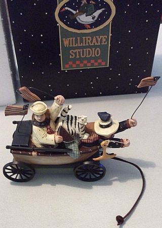 Williraye Studio Ww1309 American Kids In Boat " Ahoy Matey " Pull Toy Certificate