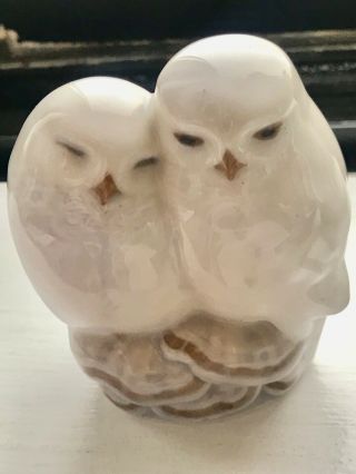 Royal Copenhagen Porcelain Figure Of Two Owls 834