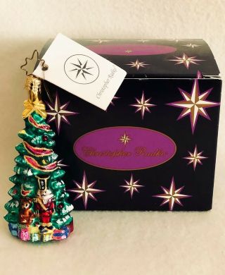 Perfect Christopher Radko Christmas Ornament Nutcracker Tree Little Gem W Box