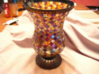Retired Party Lite Global Fusion Mosaic Candle Holder