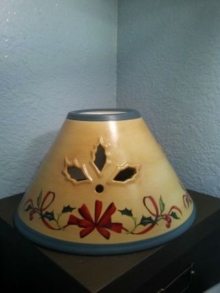 Lenox Shade Only Tea Light Lamp Winter Greetings