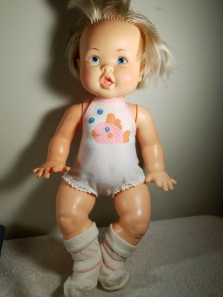 Vintage 1973 Ideal Rub - A - Dub Dolly Baby Doll 15 "
