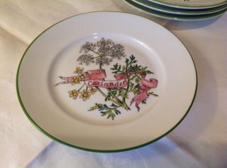 Vintage Royal Worcester 4 Bread Plates Country Kitchen Euc 6.  5 "