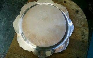 Webster Wilcox DU BARRY Silver plate Tray Round Silver Plate Platter 5