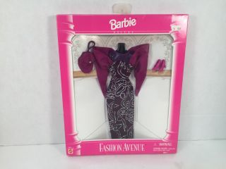 Barbie Fashion Avenue 14307 Purple Evening Gown Outfit 1995 Mattel