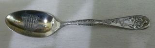 1898,  Albany,  N.  Y.  Shad Fish,  Old Knick,  Sterling Silver Souvenir Spoon,