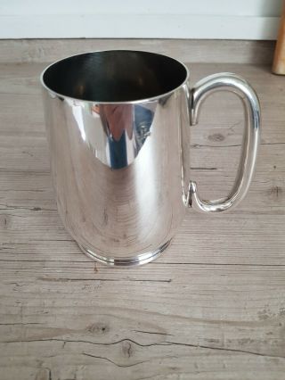 Victorian Silver Plated Pint Mug By George Hawksley Sheffield