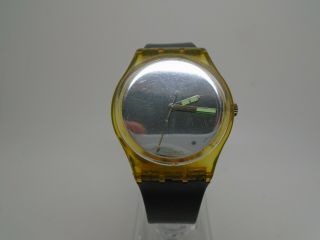 1987 Vintage SWATCH Watch With Mirror Face - needs attention - 3