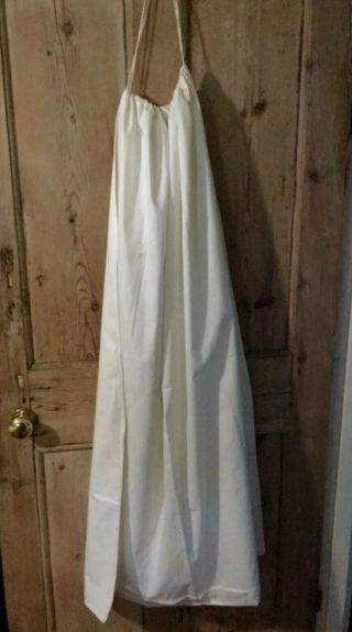 Large Victorian White Cotton Laundry Clothes Bag.