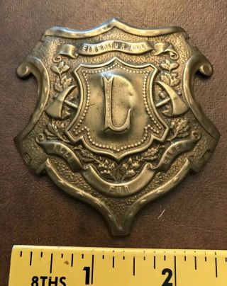 Unusual Vintage Antique German Badge “einer Fur Alle” With L.  Police?