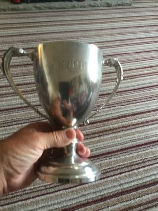 Heavy Epns Cup Engraved ‘the Wright Trophy’ A1 Grade 2 Ounces Of Pure Silver