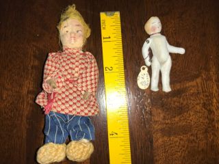 Antique Miniature German Doll Baby And Carl Horn Hertwig Bisque Doll