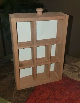 Charming Small Vintage Wooden Shadow Box Wall Display Shelf/drawer