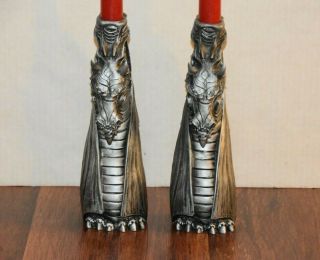 Dragon Candlestick Holder Set 2 T Raine Fantasy Mythical Magical Wizard candle 4