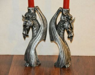 Dragon Candlestick Holder Set 2 T Raine Fantasy Mythical Magical Wizard candle 5