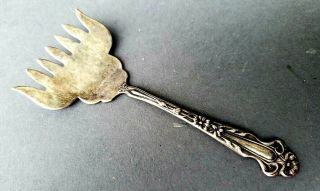 Antique Sterling Silver Sardine Fork