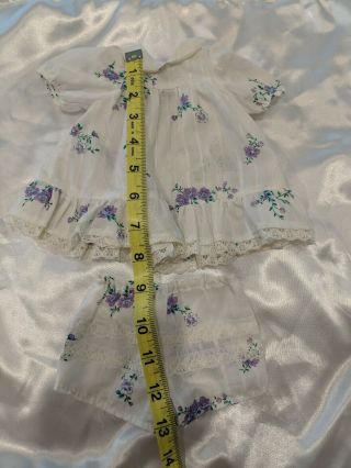 Vintage Micro Preemie Clothes Dress Set Reborn Doll