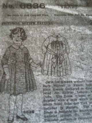 Antique Sewing Pattern - Child 