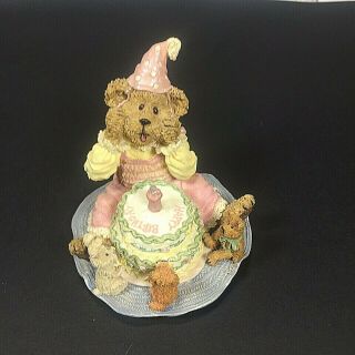 Boyds Bears Music Box {228442 Happy Birthday To You} Light Up Candle 2004