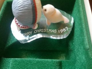 Hallmark Keepsake Ornament Frosty Friends 1983 4th in Series Seal Kissing Fourth 6