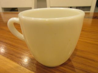 Antique Vtg Corning Wwii 1936 White Ivory Milk Glass Coffee Mug Cup Glass Blower