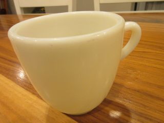 Antique VTG Corning WWII 1936 White Ivory Milk Glass Coffee Mug Cup Glass Blower 2
