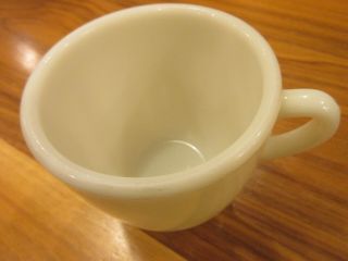 Antique VTG Corning WWII 1936 White Ivory Milk Glass Coffee Mug Cup Glass Blower 5
