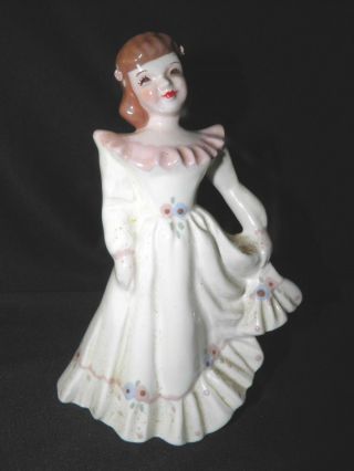 Vtg Florence Ceramics California Figurine Planter Girl Woman 6 " Mid - Century