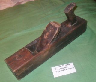 Vtg.  Antique 16 " Wooden Plane Scioto Works[block] " Ohio Tool " (iron)