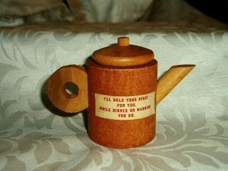 Vintage / Antique Wooden Tea / Coffee Ring Holder,  Lid Comes Off