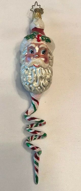 Christopher Radko Santa Swirl Ornament Retired 8.  5”